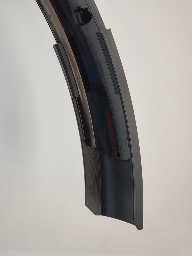 Spatbordverlenger TPU voor Riese Müller SKS 75mm Bleumels U plastic Spatbordverlenger TPU voor Riese Müller SKS 75mm Bleumels U plastic