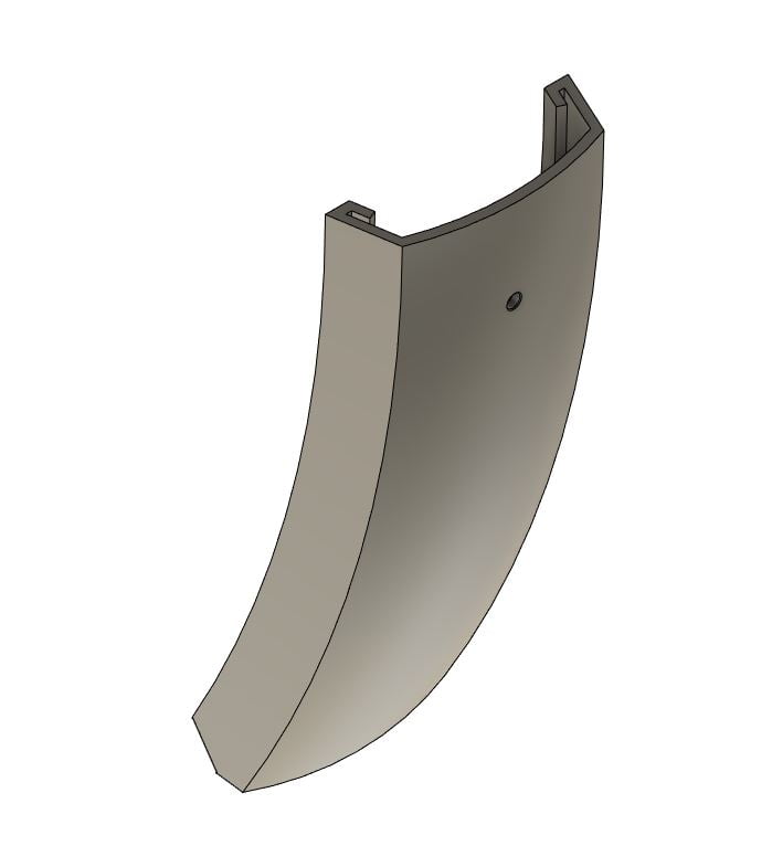 Spatbordverlenger TPU voor Riese Müller SKS 75mm Bleumels U plastic Spatbordverlenger TPU voor Riese Müller SKS 75mm Bleumels U plastic