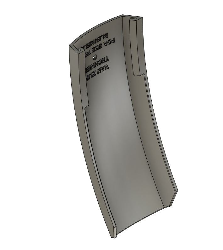Spatbordverlenger TPU voor Riese Müller SKS 75mm Bleumels U plastic Spatbordverlenger TPU voor Riese Müller SKS 75mm Bleumels U plastic