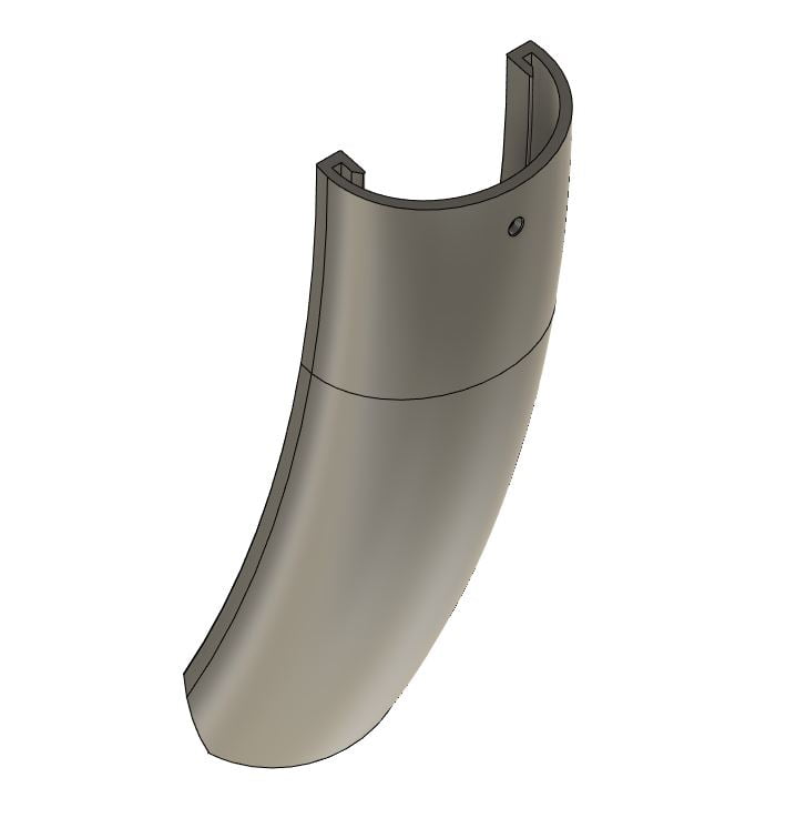 Spatbordverlenger TREK 68.5mm breed – recht – TPU Spatbordverlenger TREK 68.5mm breed – recht – TPU